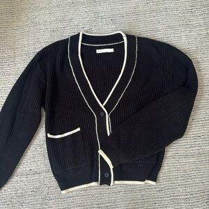 Oak + Fort Black and White Sweater